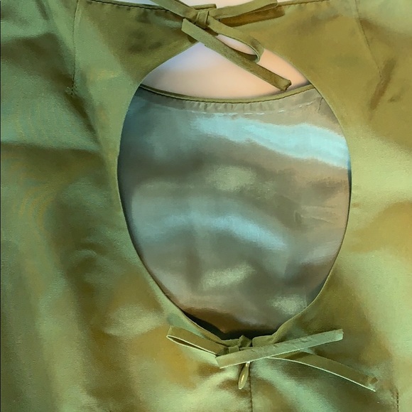 J Crew Collection Silk Green Cocktail Dress Sz. 2p - Picture 7 of 7